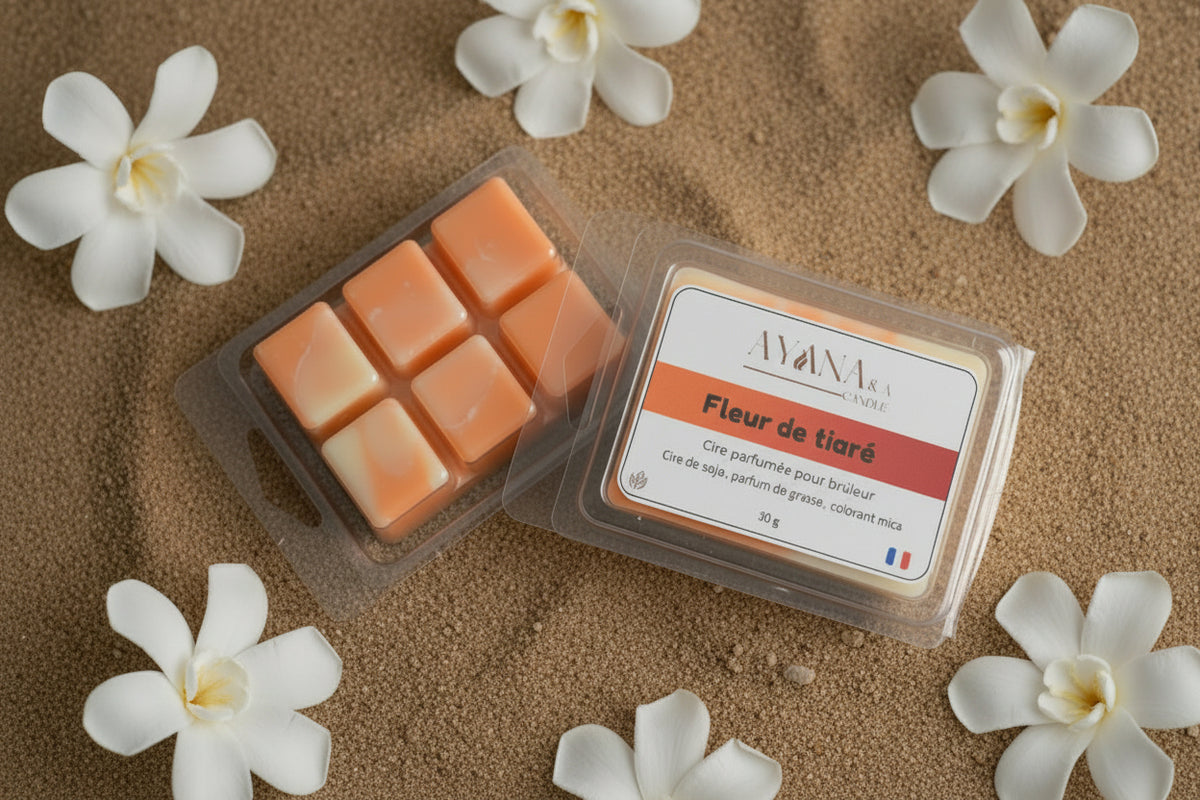 Tablette parfumée - Fleur de tiaré Ayana et A Candle