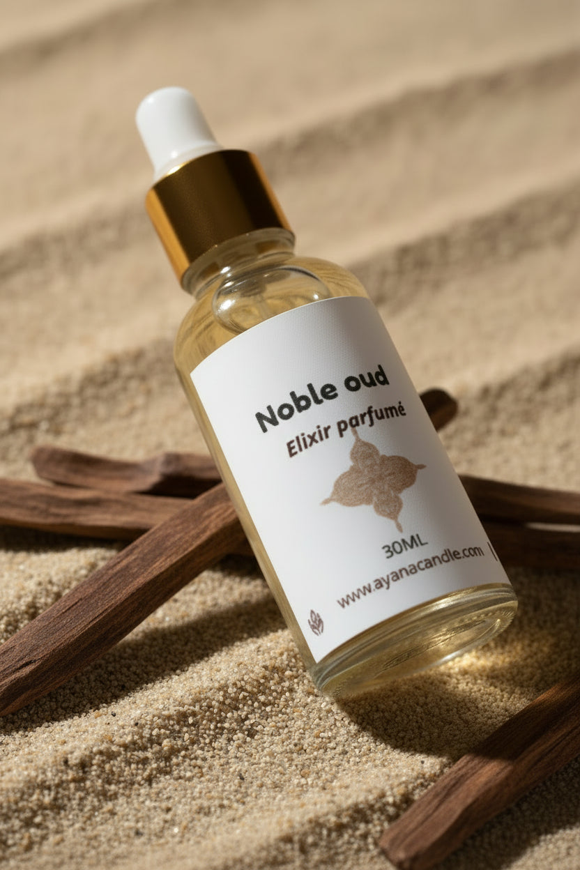Elixir parfumé senteur Noble oud Ayana et A Candle