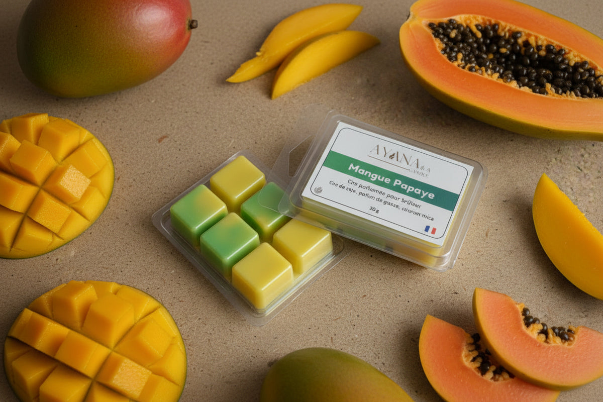 Tablette parfumée - Mangue papaye Ayana et A Candle
