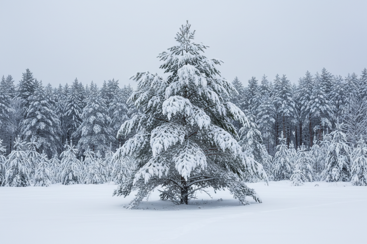 sapin de la neige